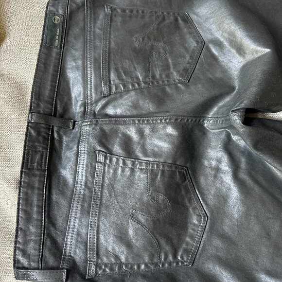 Ag Adriano Goldschmied - Black Coated Super Skinny Legging Jeans - Size 31 - Picture 4 of 7